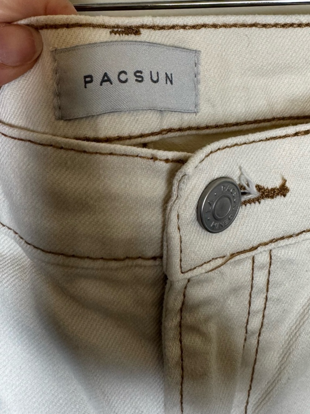PacSun Bone color high waist wide leg cargos - Picture 3 of 6